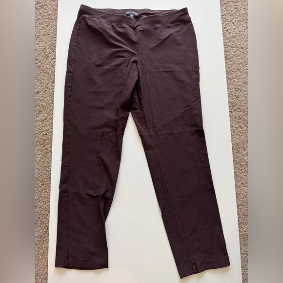 Eileen Fisher Brown Pull On Viscose Blend Casual Pants Size Medium - Picture 1 of 4